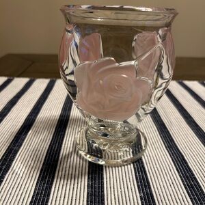 Teleflora Pink Rose Design Vase